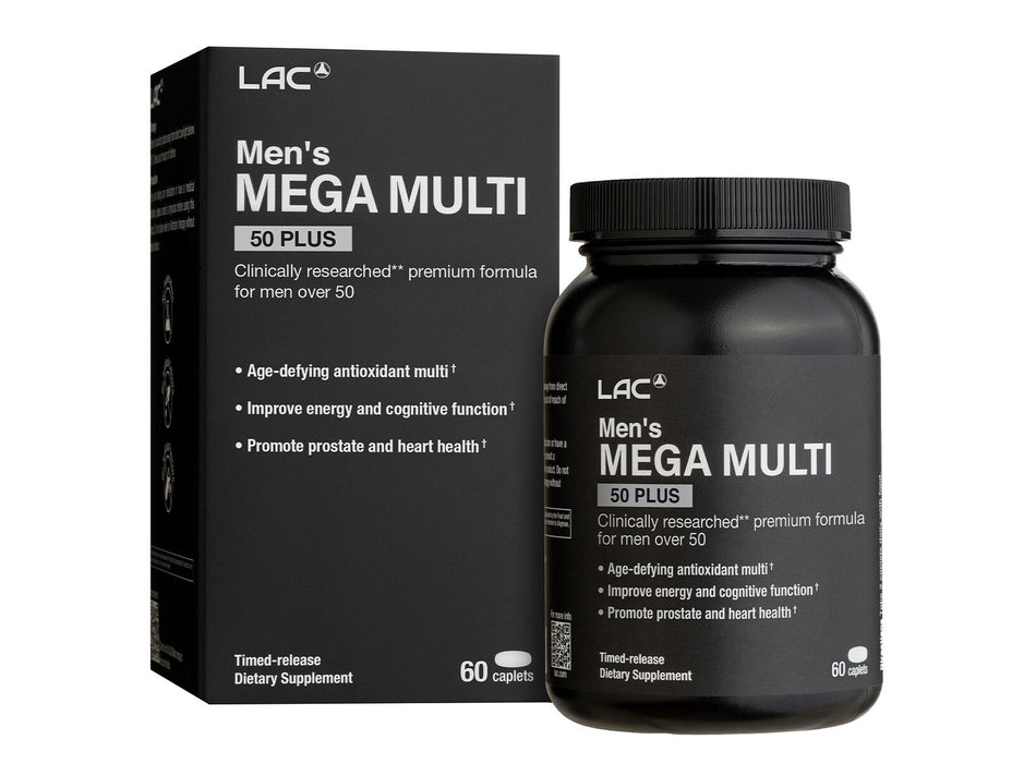 LAC MENS MEGA MULTI 50PLUS 60CAPS