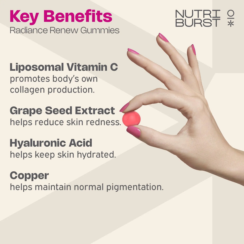 NUTRIBURST RADIANCE RENEW COLLAGEN 60GUMMIES