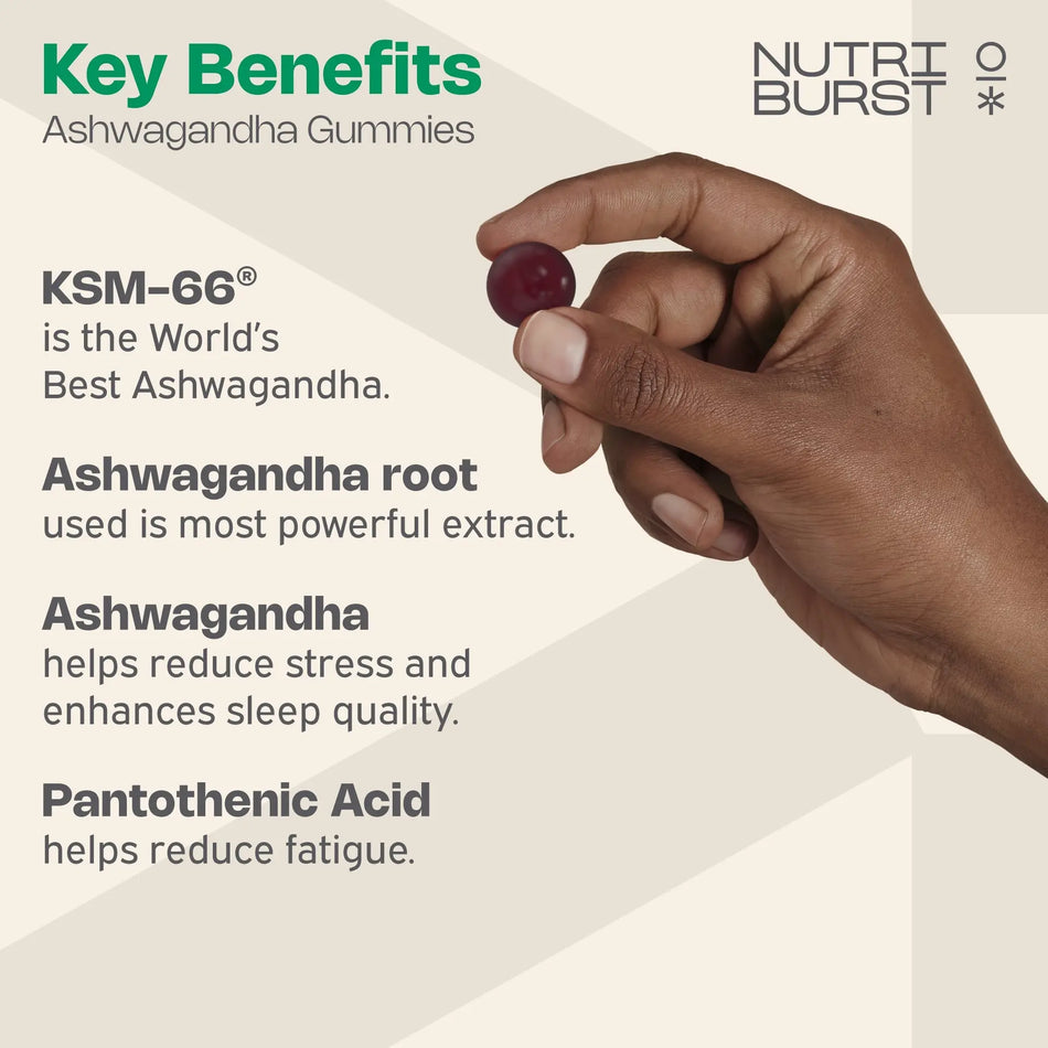 NUTRIBURST ASHWAGANDHA KSM-66® 60GUMMIES