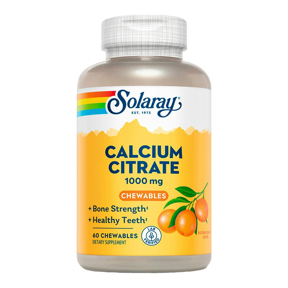SOLARAY CALCIUM CITRATE 1000MG ORANGE 60 COMPRIMÉS À MÂCHER