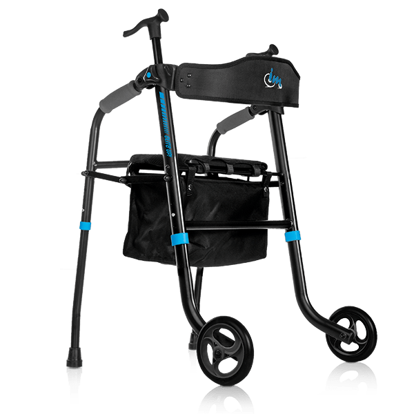 ANDADOR ALUMINIO ELITE CON ASIENTO 2 RUEDAS DELANT