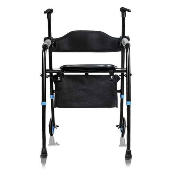 ANDADOR ALUMINIO ELITE CON ASIENTO 2 RUEDAS DELANT