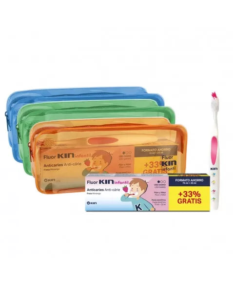 FLUORKIN INFANTIL NECESER PASTA +CEPILLO