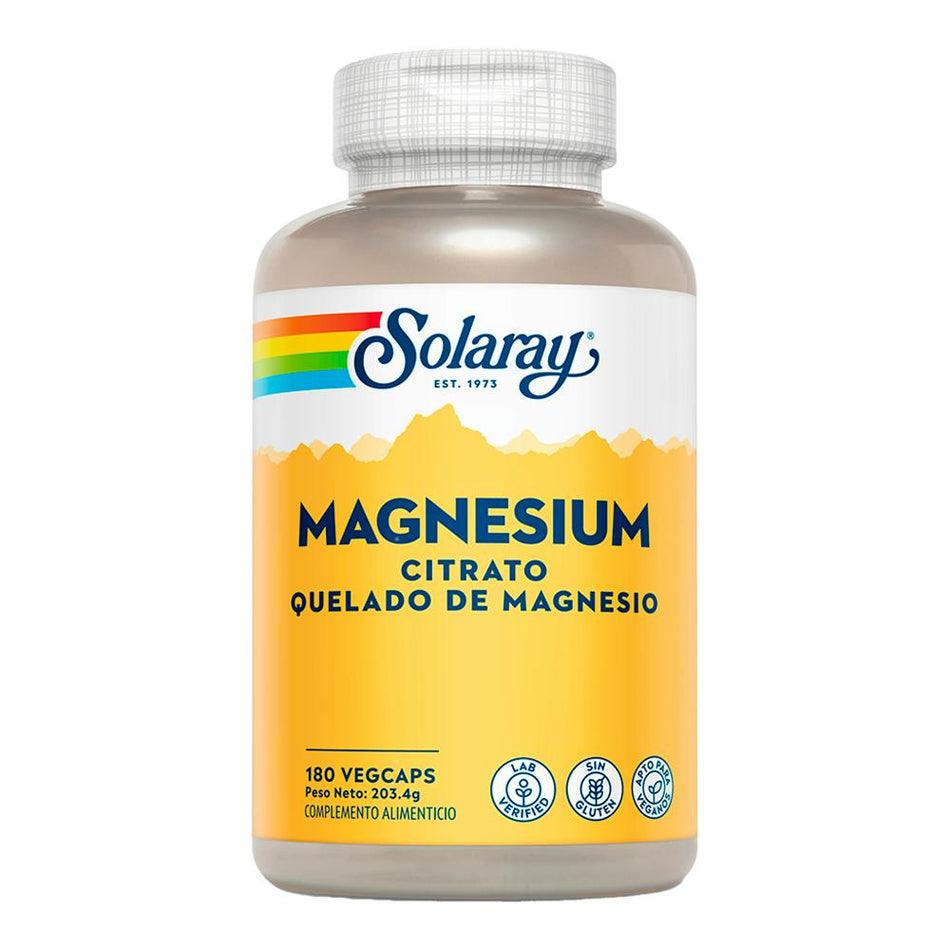 SOLARAY CITRATE DE MAGNÉSIUM CHÉLATÉ 180 GÉLULES