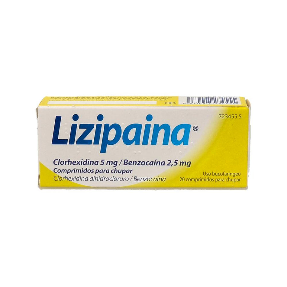 LIZIPAINA CLORHEXIDINA 5/2.5MG 20COMP