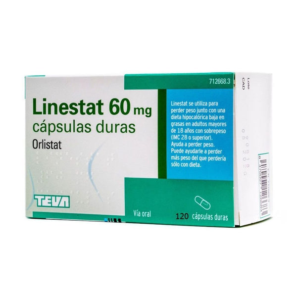 LINESTAT TEVA 60MG 120CAPS BLISTER (ORLISTAT)