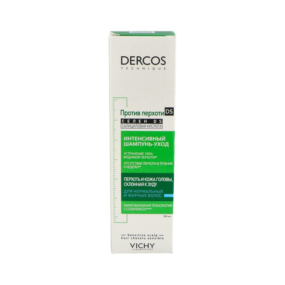 DERCOS SHAMPOOING ANTI-PELLICULAIRE CHEVEUX GRAS 200 ML