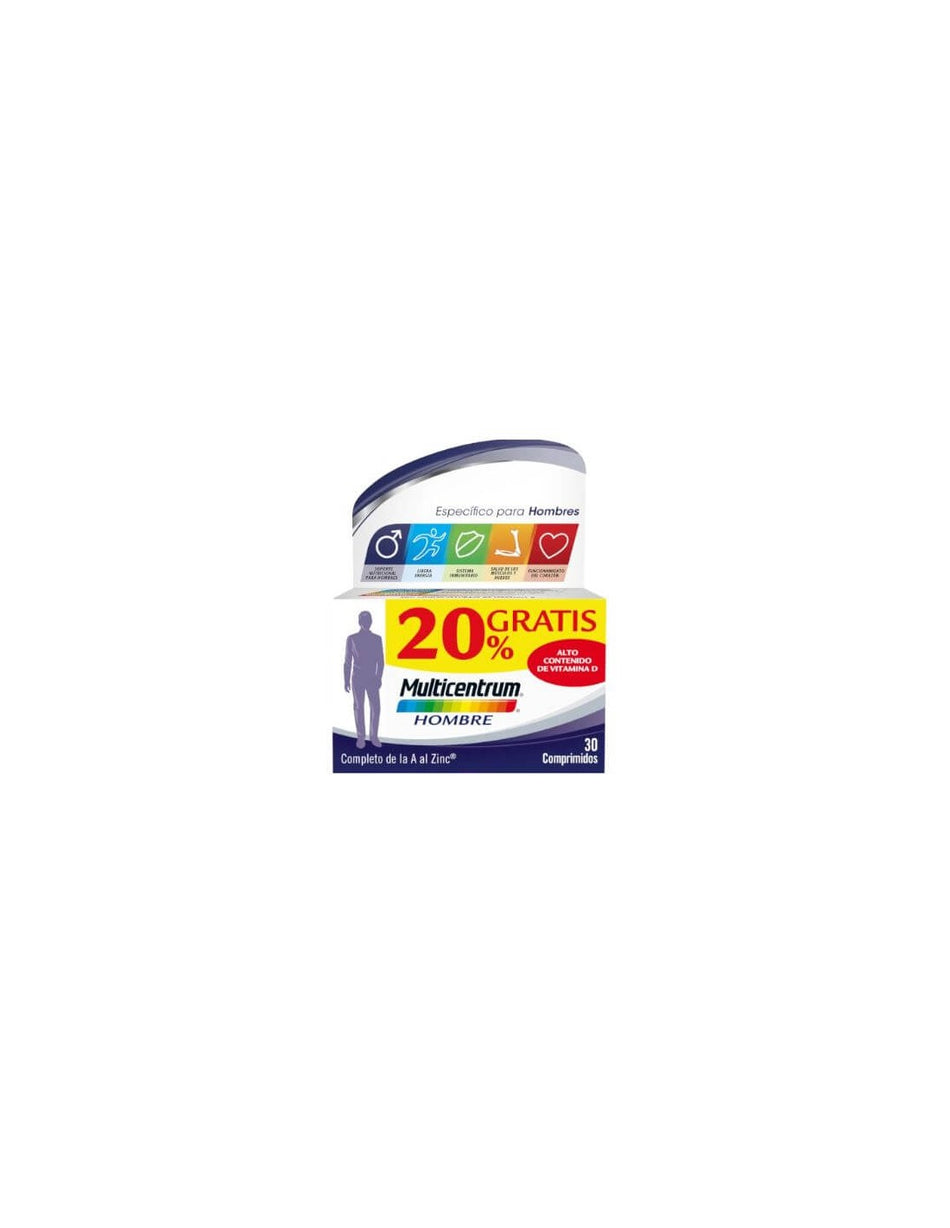 MULTICENTRUM HOMBRE 20%GRATIS 30COMP