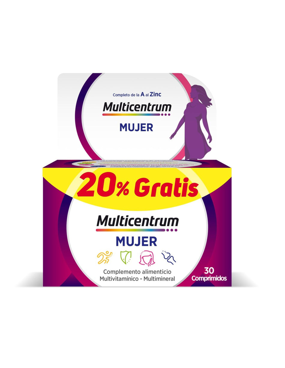 MULTICENTRUM MUJER 20%GRATIS 30COMP